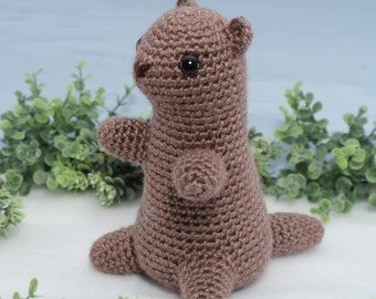 Groundhog (woodchuck, marmot) amigurumi CROCHET PATTERN digital PDF file download