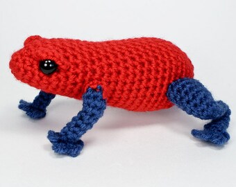 Poison Dart Frog amigurumi CROCHET PATTERN digital PDF file download