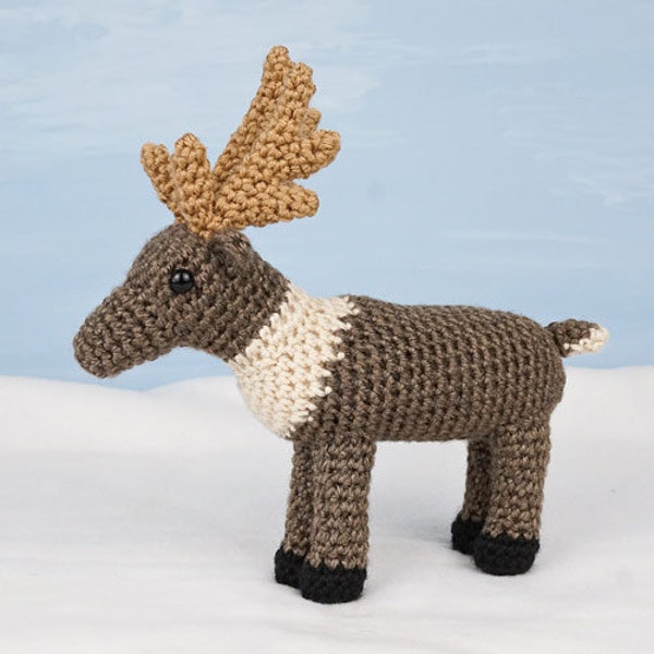 Reindeer - Caribou realistic plus Red-Nosed Rudolph amigurumi CROCHET PATTERN digital PDF file download