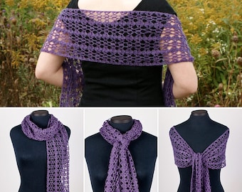 Gossamer Lace Wrap CROCHET PATTERN digital PDF file download