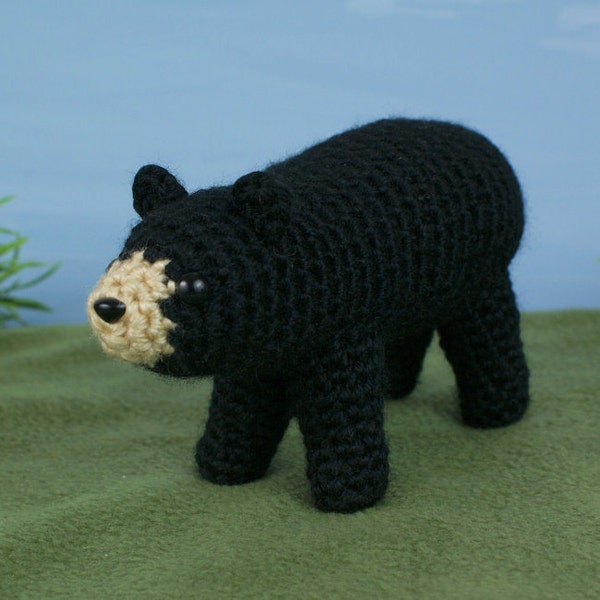 Black Bear amigurumi CROCHET PATTERN digital PDF file download