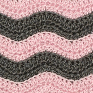 Turtle Beach / Ribbed Ripple blanket CROCHET PATTERN digital PDF file download image 6