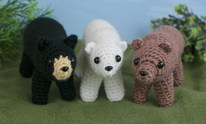 Brown / Grizzly Bear amigurumi CROCHET PATTERN digital PDF file download image 6