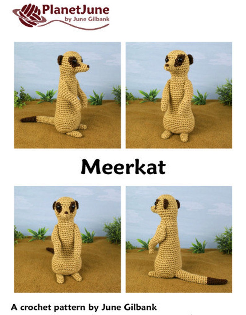 Meerkat amigurumi CROCHET PATTERN digital PDF file download image 6