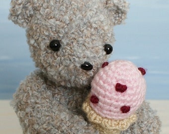 Ice Cream Bear amigurumi teddy bear CROCHET PATTERN digital PDF file download