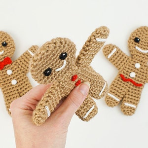 Gingerbread Family two amigurumi CROCHET PATTERNS digital PDF file download Gingerbread Man, Gingerbread Girl image 3