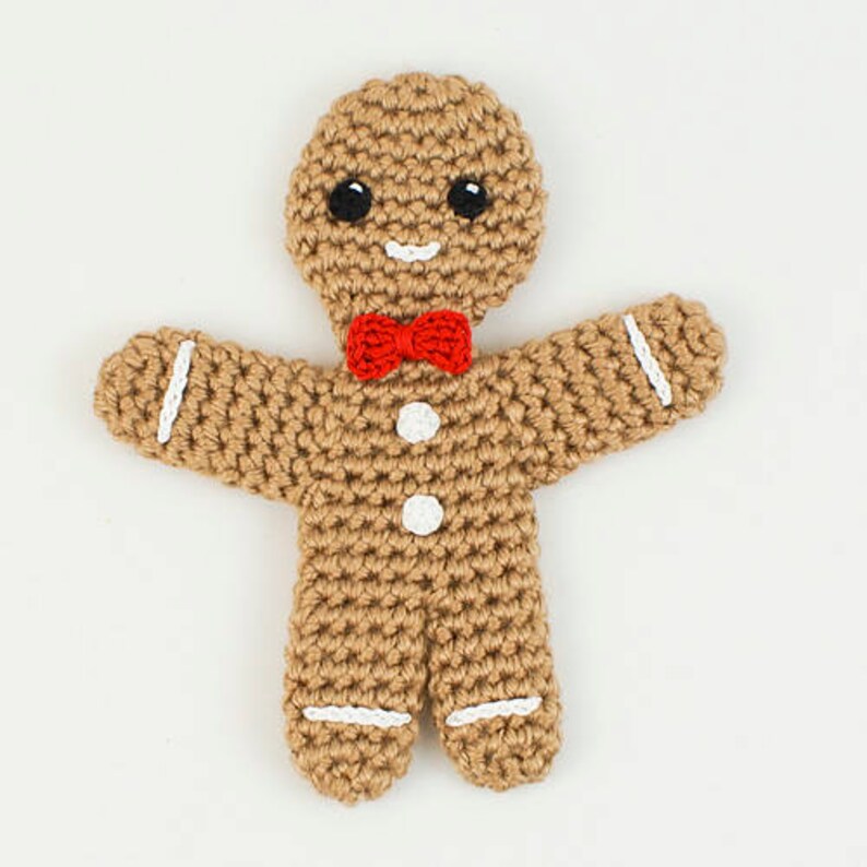 Gingerbread Family two amigurumi CROCHET PATTERNS digital PDF file download Gingerbread Man, Gingerbread Girl image 7