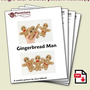 Gingerbread Man amigurumi CROCHET PATTERN digital PDF file download image 2