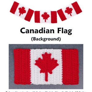 Maple Leaf Collection & Canadian Flag two realistic maple leaves plus bonus flag background CROCHET PATTERNS digital PDF file download image 10