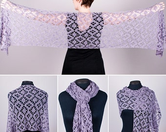 Diamond Lace Wrap CROCHET PATTERN digital PDF file download