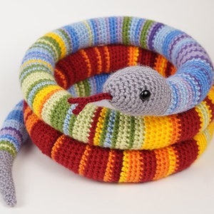 Temperature Snake amigurumi CROCHET PATTERN and Workbook digital PDF file download image 1