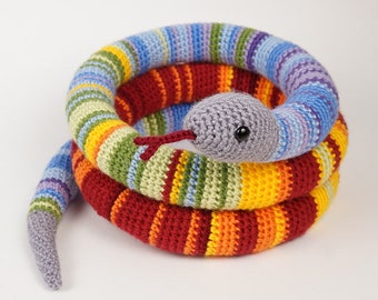 Temperature Snake amigurumi CROCHET PATTERN and Workbook digital PDF file download