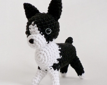 AmiDogs Boston Terrier amigurumi dog CROCHET PATTERN digital PDF file download