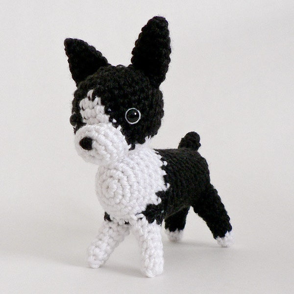 AmiDogs Boston Terrier amigurumi dog CROCHET PATTERN digital PDF file download