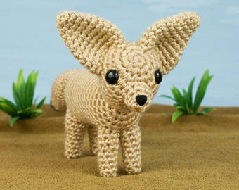 Fennec Fox amigurumi CROCHET PATTERN digital PDF file download