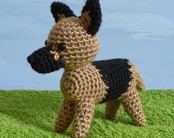 AmiDogs German Shepherd amigurumi dog CROCHET PATTERN digital PDF file download