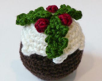 Christmas Pudding CROCHET PATTERN digital PDF file download