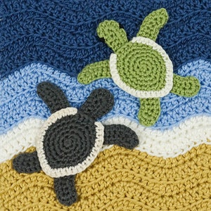 Baby Sea Turtle Applique CROCHET PATTERN digital PDF file download image 6