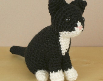 AmiCats Tuxedo Cat - amigurumi cat CROCHET PATTERN digital PDF file download