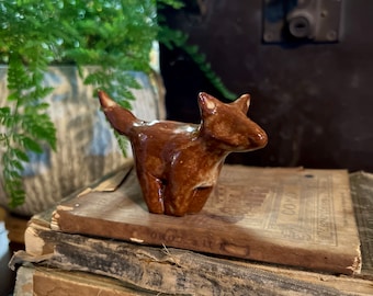 Mini Fox Sculpture Woodland Animal Sculpture Forest Creature Figurine Small Fox