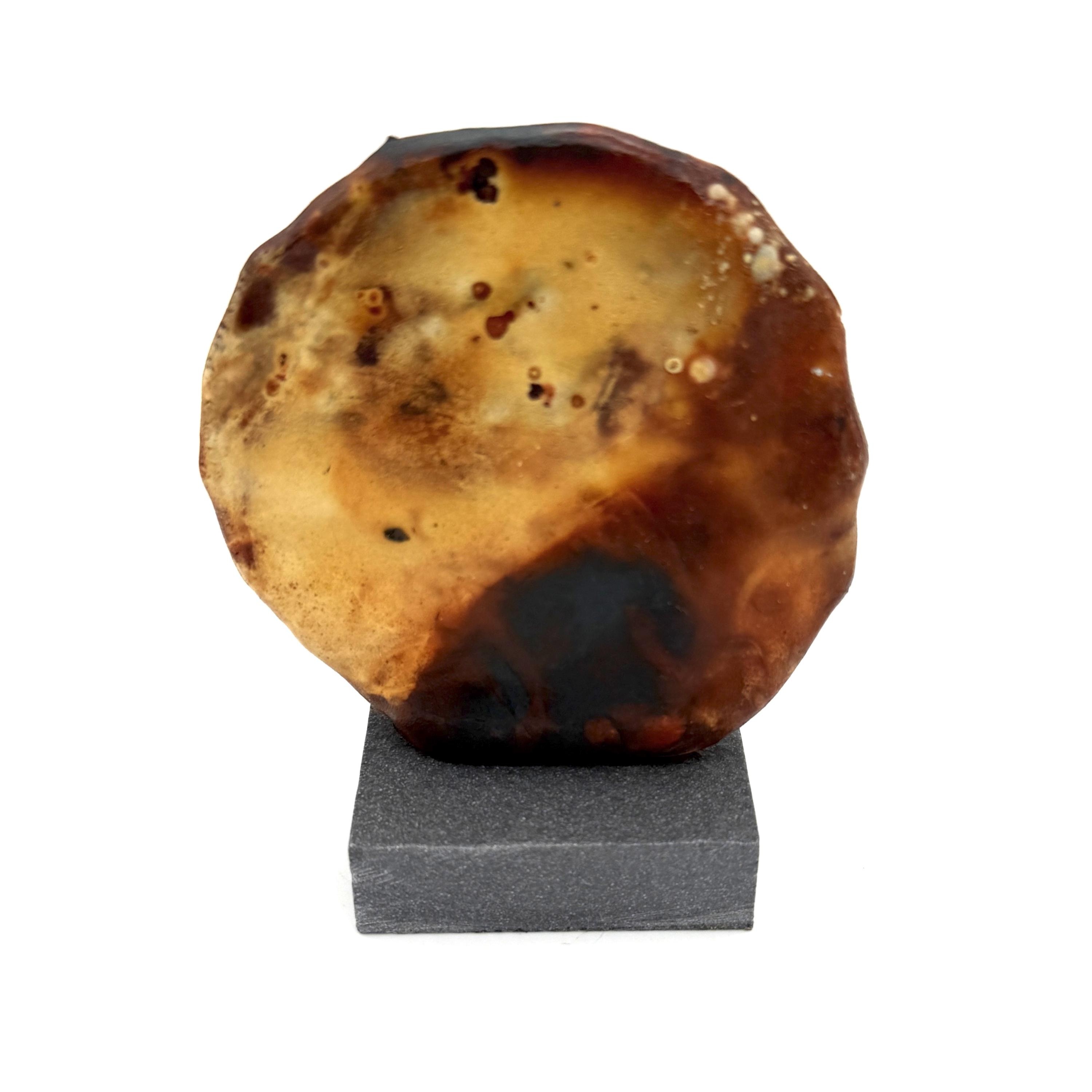 Sun Circle Sculpture Pit Fired Pottery Sun Clay & Glass One of a Kind ...