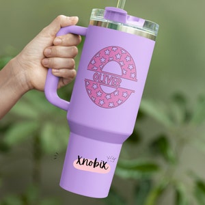 Personalized 40oz Stanley Stainless Tumbler – Customizable with Your Name – Insulated Travel Mug with Handle & Lid – Unique Gift Idea.