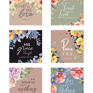 Conjunto de cartões com versículos bíblicos para impressão, cartões de felicitações para download digital, cartões de afirmação de arte para download, decoração de Ação de Graças, impressão digital