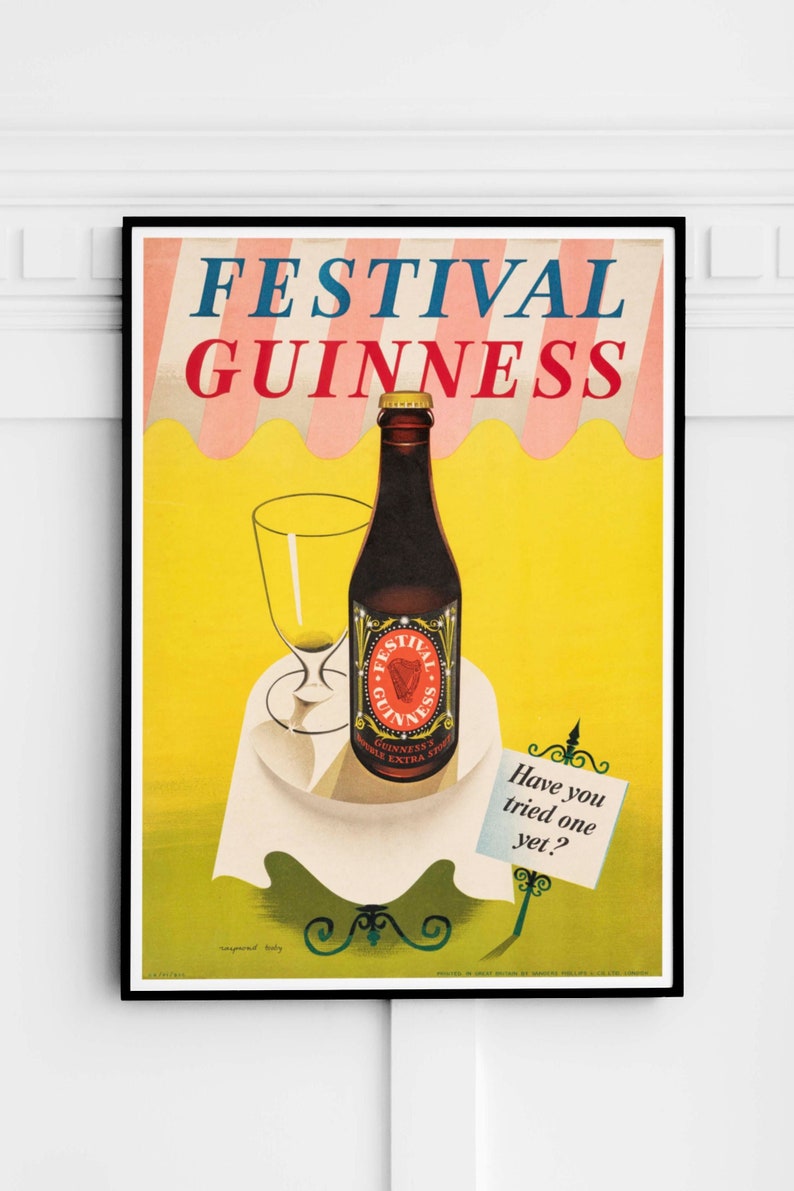 Festival Guinness 1951 Promotional Poster PRINTABLE DOWNLOAD image 1