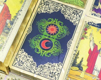 Mazzo di tarocchi impermeabile * Tarocchi in lamina d'oro * Olografico * Carte dei tarocchi * 78 Tarocchi Rider-Waite