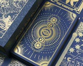 Black and gold Waterproof Tarot deck * Gold foil Tarot * Tarot cards * 78 Rider–Waite Tarot