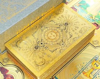 Waterproof Tarot deck * Gold foil Tarot * Tarot cards * 78 Rider–Waite Tarot