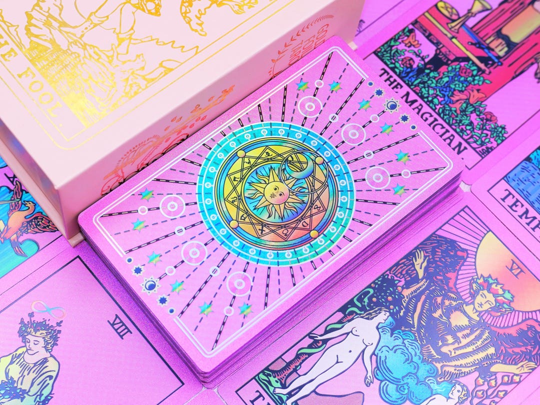 Waterproof Tarot Deck * Gold Foil Tarot * Tarot Cards * 78 Rider–waite ...