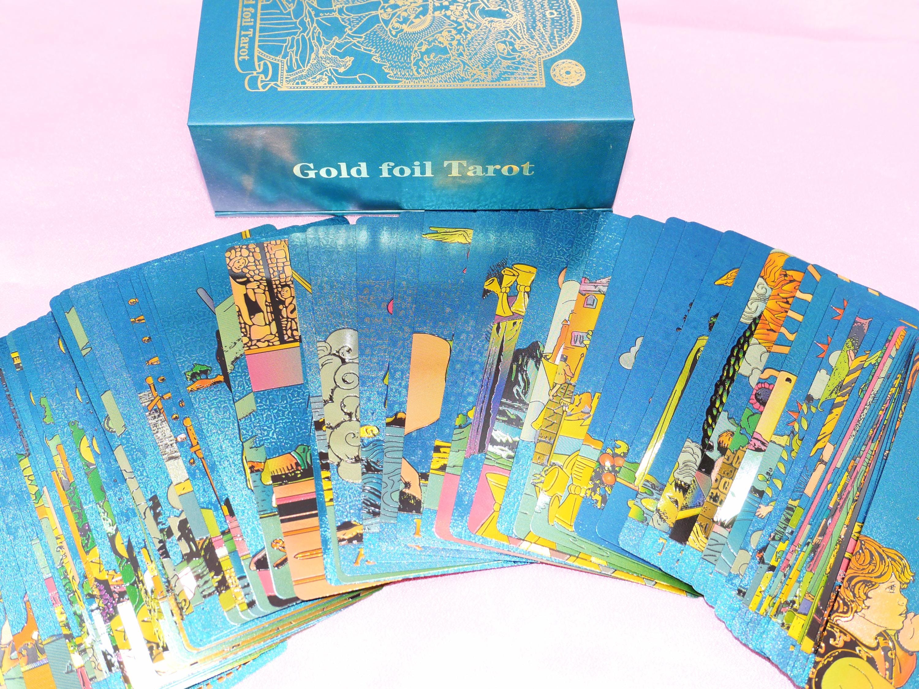 Waterproof Tarot Deck * Gold Foil Tarot * Tarot Cards * 78 Rider–waite ...