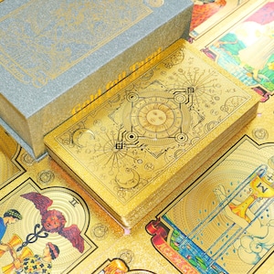 Baraja de Tarot impermeable * Tarot dorado * Cartas del Tarot * 78 Tarot Rider-Waite