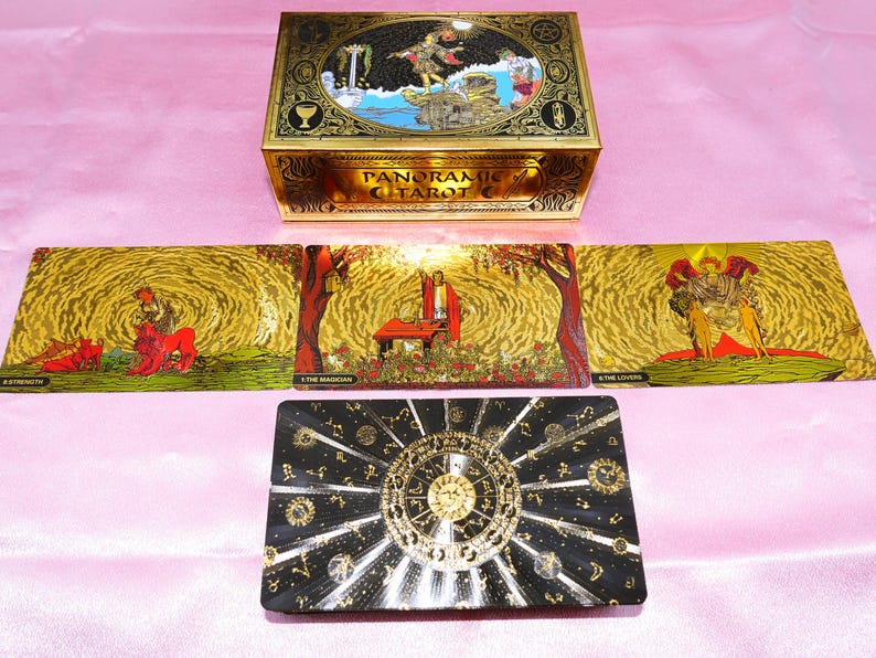 Waterproof Panorama Tarot Deck * Gold Foil Tarot * Tarot Cards * 78 ...