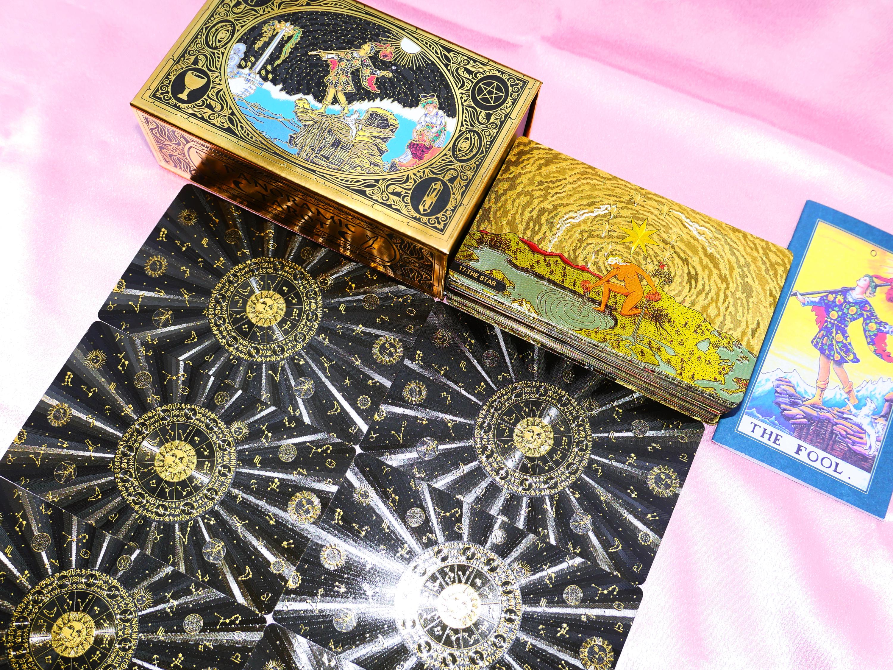 Waterproof Panorama Tarot Deck * Gold Foil Tarot * Tarot Cards * 78 ...