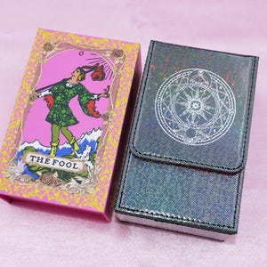 Waterproof Rose Tarot deck * Gold foil Tarot * Tarot cards * 78 Rider–Waite Tarot * Beautiful Megenta Colour Deck + Black box