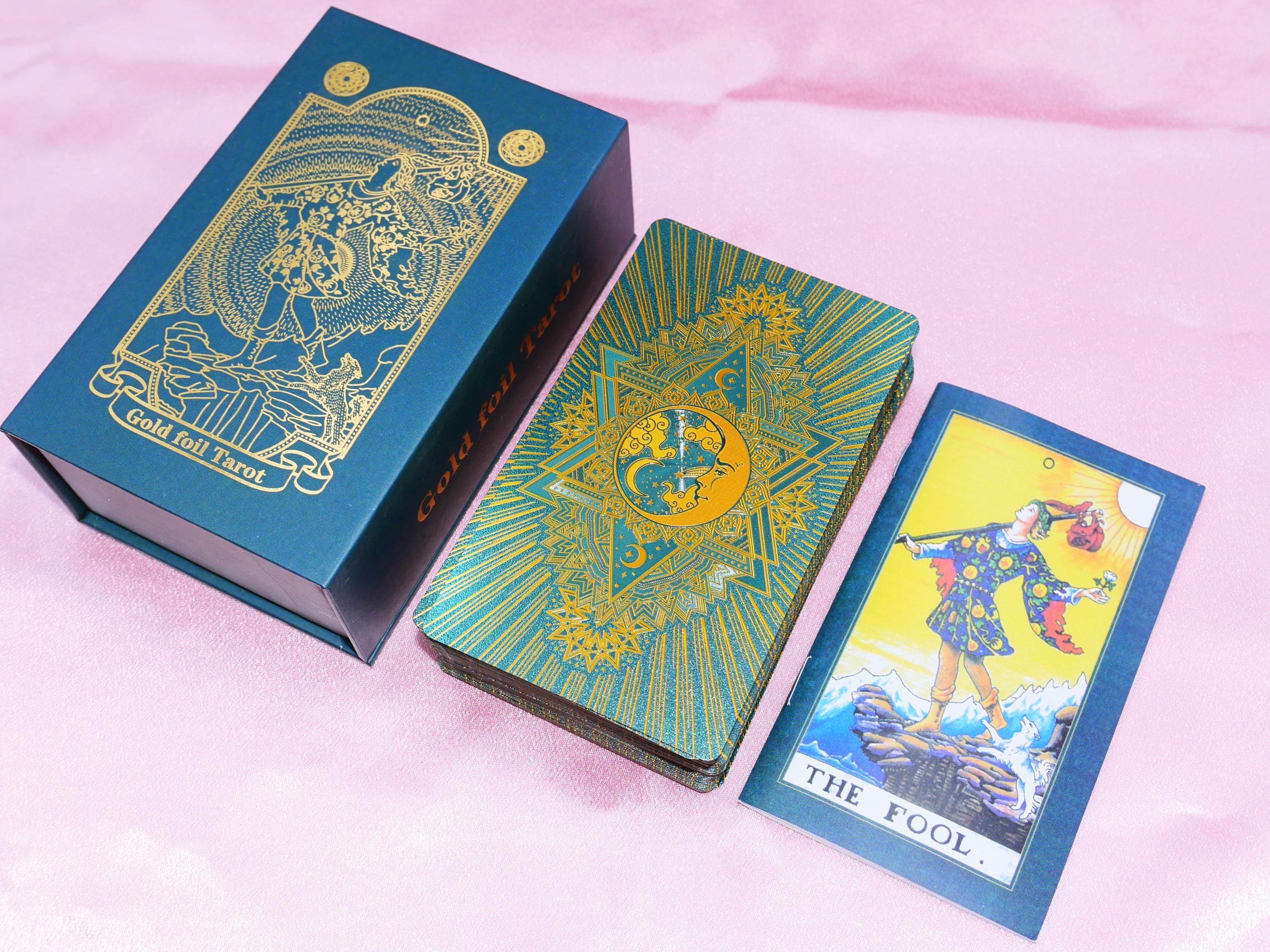 Waterproof Tarot Deck * Gold Foil Tarot * Tarot Cards * 78 Rider–waite ...