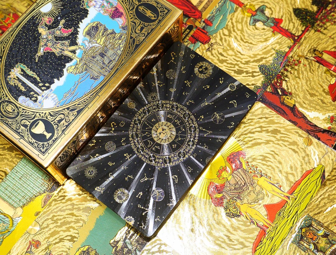 Waterproof Panorama Tarot Deck * Gold Foil Tarot * Tarot Cards * 78 ...