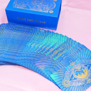 Waterproof Tarot Deck * Gold Foil Tarot * Tarot Cards * 78 Rider–waite ...