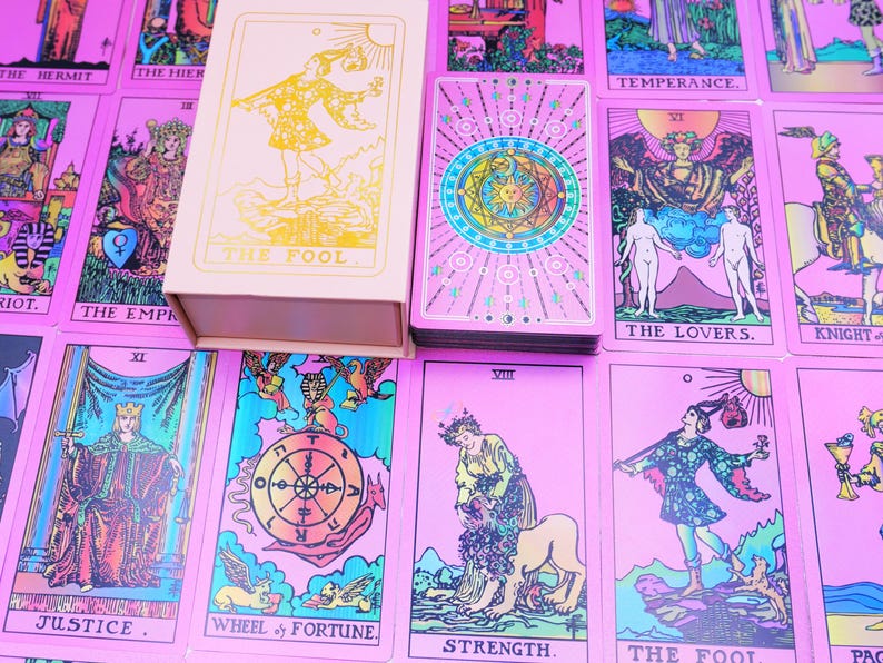 Waterproof Tarot Deck * Gold Foil Tarot * Tarot Cards * 78 Rider–waite ...