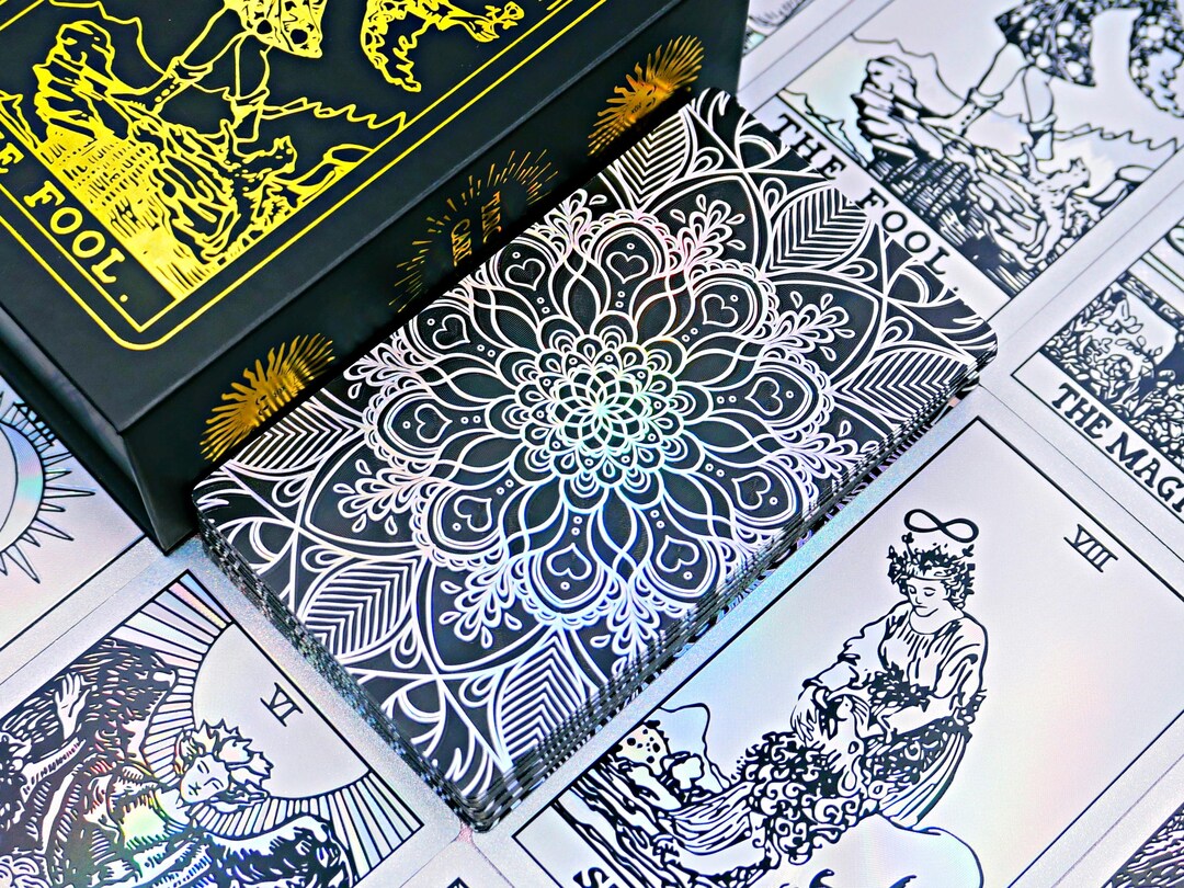 Waterproof Tarot Deck * Gold Foil Tarot * Holographic * Tarot Cards ...