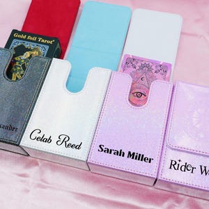 Personalisierter Tarot-Deck-Kasten * Glitzernde Karten-Box * Tarot Karten Box * Kartenbox * Deck Box * Tarot Kartenhalter * Nach Wunsch gravieren