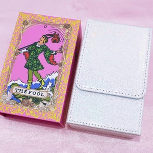 Waterproof Rose Tarot deck * Gold foil Tarot * Tarot cards * 78 Rider–Waite Tarot * Beautiful Megenta Colour Deck + White box