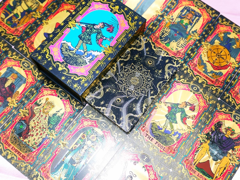 Waterproof Tarot Deck * Gold Foil Tarot * Tarot Cards * 78 Rider–waite ...