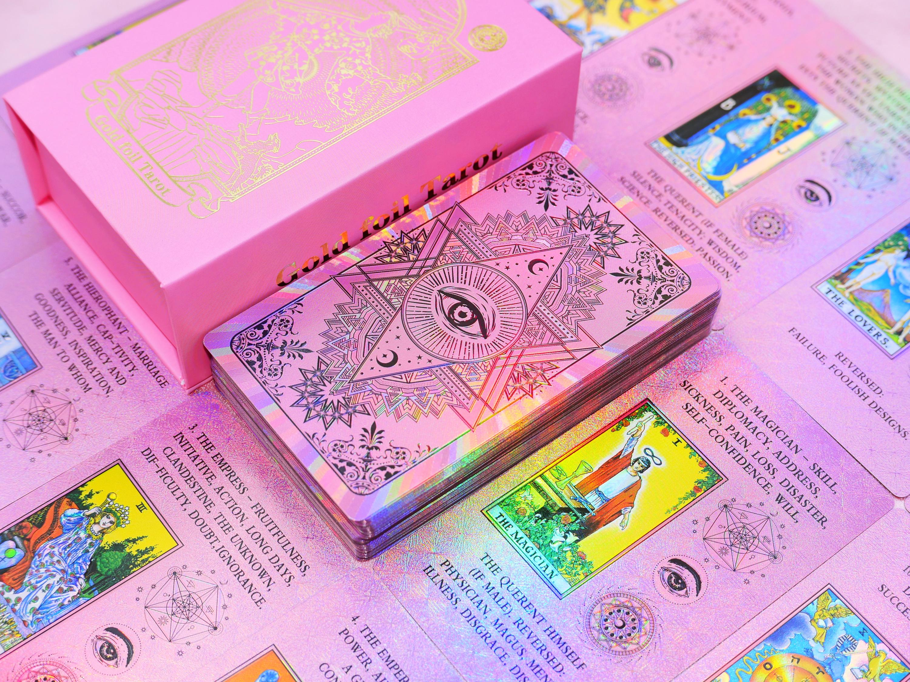 Waterproof Tarot Deck * Gold Foil Tarot * Tarot Cards * 78 Rider–waite ...