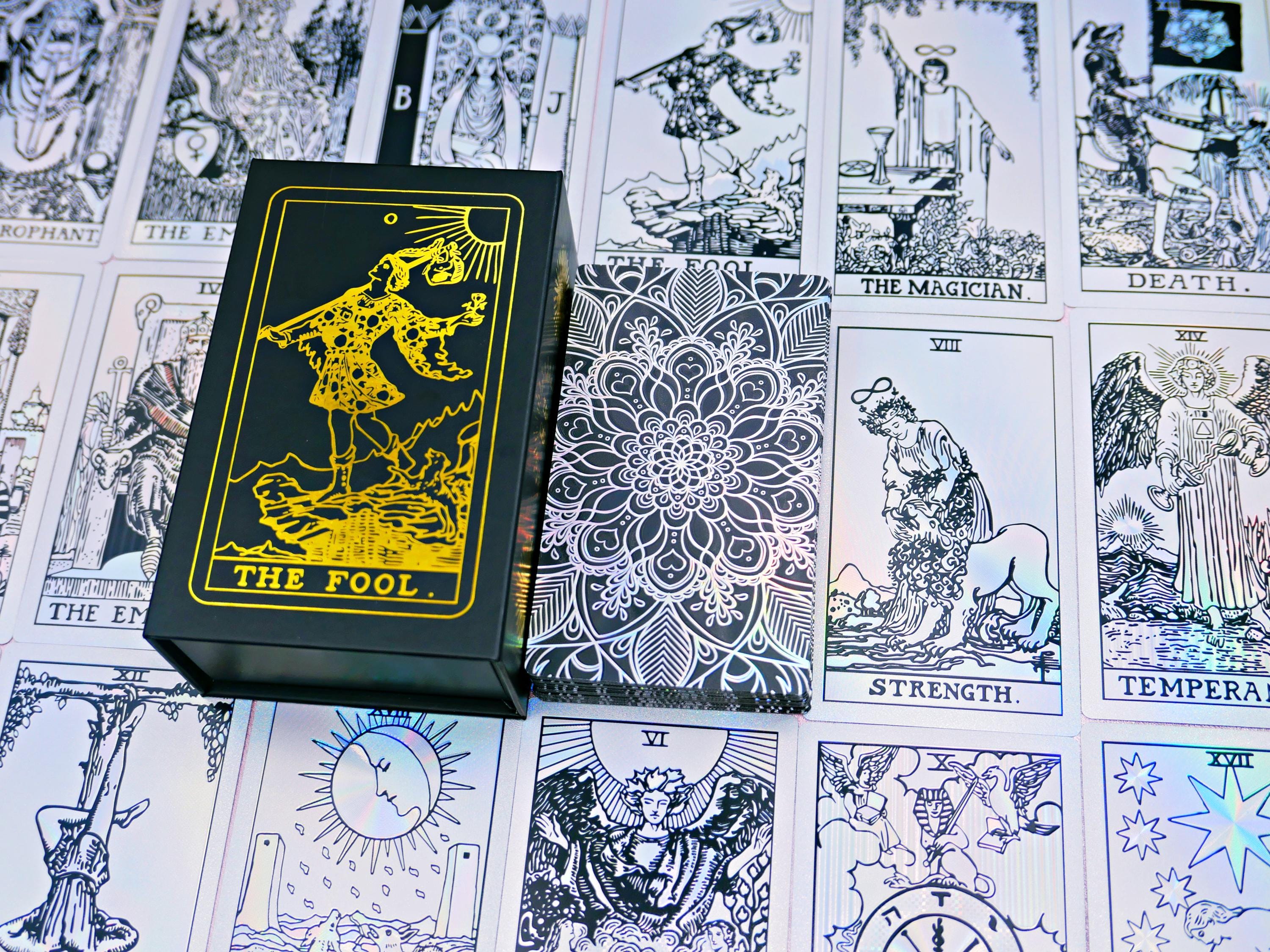 Waterproof Tarot Deck * Gold Foil Tarot * Holographic * Tarot Cards ...