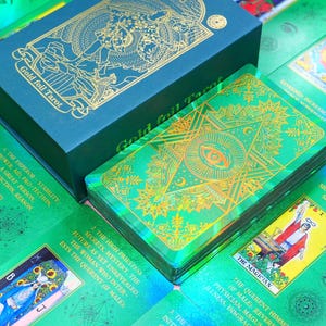 Waterproof Tarot deck * Gold foil Tarot * Tarot cards * 78 Rider–Waite Tarot