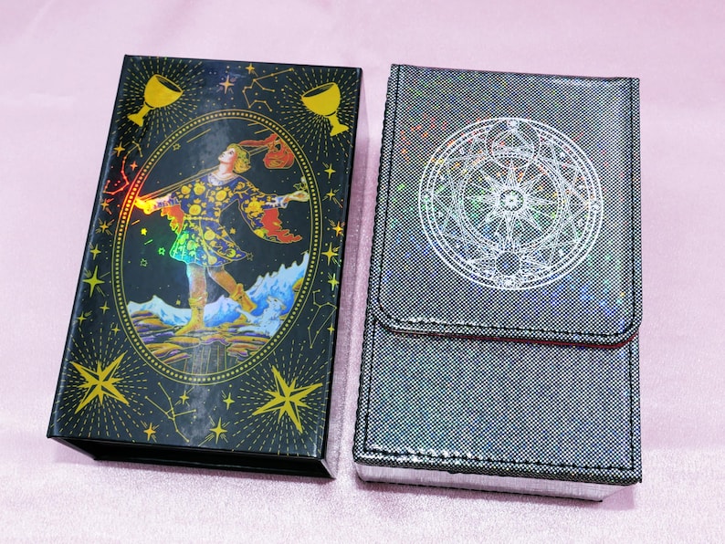 Waterproof Tarot Deck * Gold Foil Tarot * Moon Phase * Tarot Cards * 78 ...