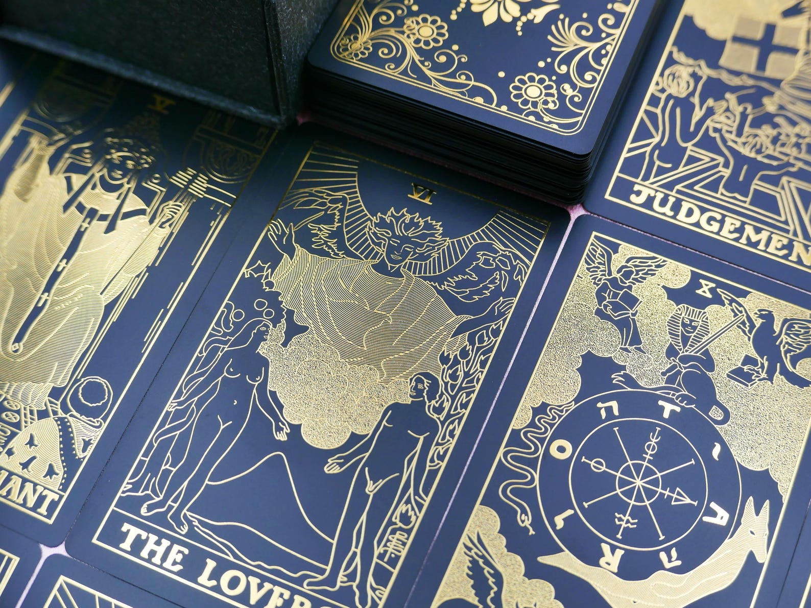 Black and Gold Waterproof Tarot Deck * Gold Foil Tarot * Tarot Cards ...
